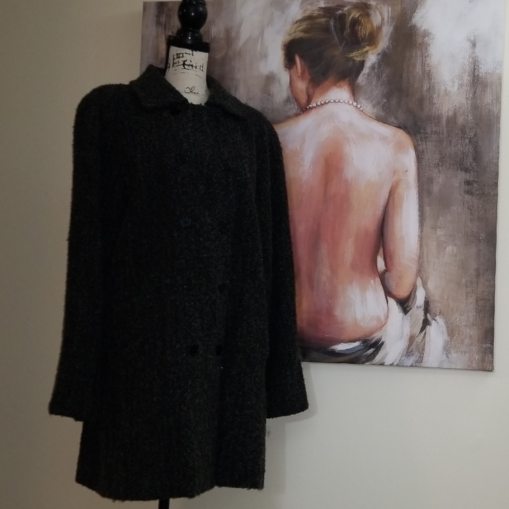 Sandro Paris Vintage Boucle Double-breas Coat.